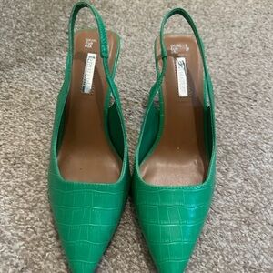Grace Emerald Green Slingback Heels